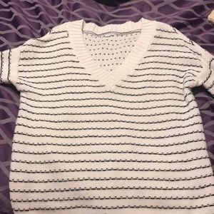 Black and white striped sweater